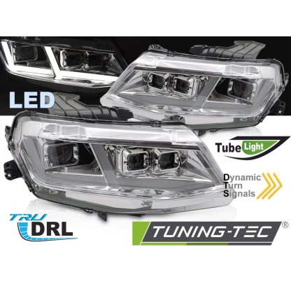Přední světla LED, LED denní světla pro CHEVROLET CAMARO 2016-2018 chrom