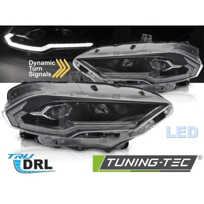 Přední světla LED, LED denní světla pro FORD MUSTANG 2018-2021 černá