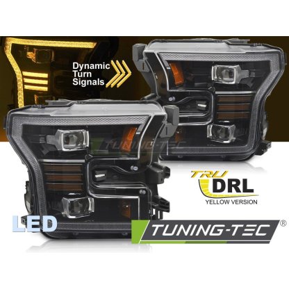 Přední světla LED pro FORD F150 MK13 2014-2017 černá