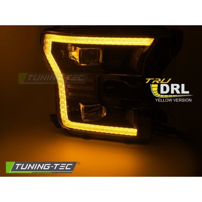 Přední světla LED pro FORD F150 MK13 2014-2017 černá