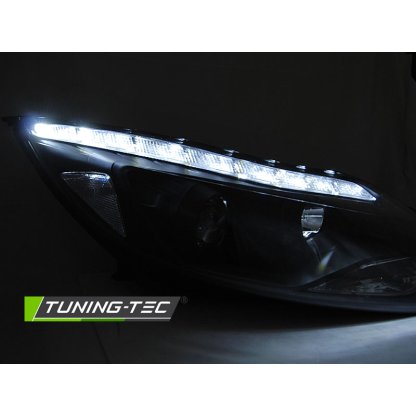 Přední světla LED pro Ford Focus MK3 11-14 černé