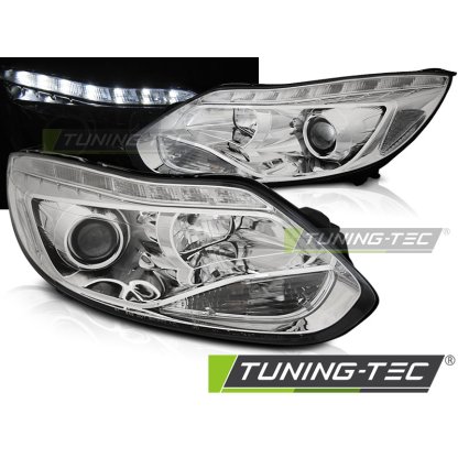 Přední světla LED pro Ford Focus MK3 11-14 chromové