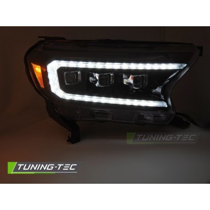 Přední světla LED pro FORD RANGER V 2016-2022 černá
