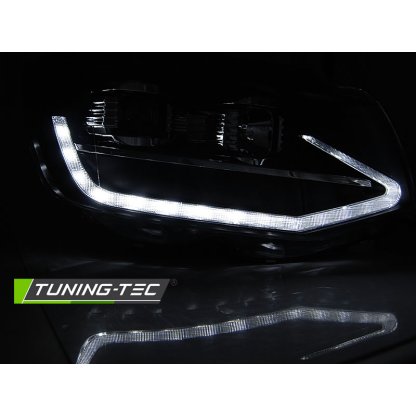 Přední světla LED s denními světly, LED dynamickým blinkrem pro VW T6 09-15 černá
