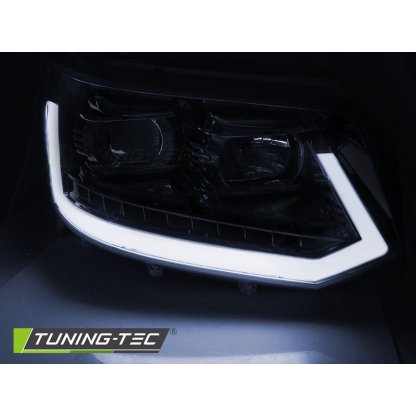 Přední světla LED s denními světly VW T5 09-14 s dynamickým LED blinkrem černá