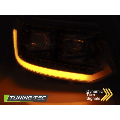 Přední světla LED s denními světly VW T5 09-14 s dynamickým LED blinkrem černá