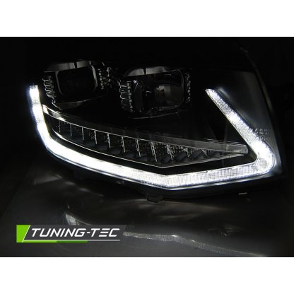 Přední světla LED s denními světly VW T6 15- s dynamickým LED blinkrem, černá