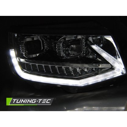 Přední světla LED s denními světly VW T6 15- s dynamickým LED blinkrem, chromová
