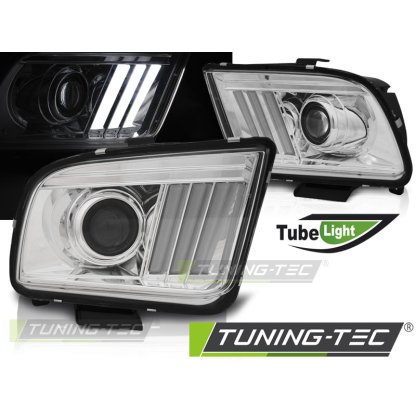 Přední světla LED TubeLight Ford Mustang IV 04-09 chrom
