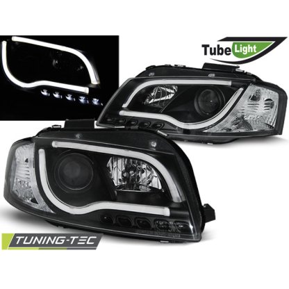 Přední světla LED TubeLights Audi A3 8P 03-08 černá
