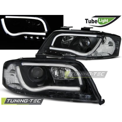 Přední světla LED TubeLights Audi A6 C5 01-05 černá