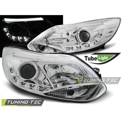 Přední světla LED TubeLights Ford Focus 3 11-14 chrom