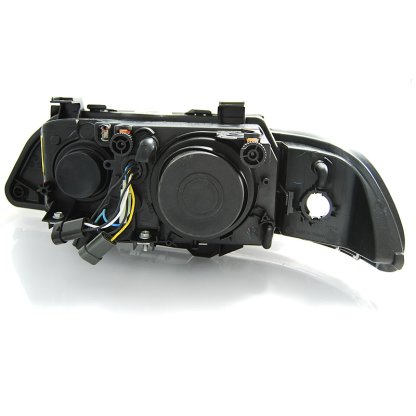 Přední světla s LED angel eyes BMW 5 E39 černá