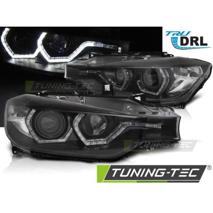 Přední světla s LED Angel Eyes DRL BMW 3 F30/F31 10-15 černá