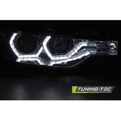 Přední světla s LED Angel Eyes DRL BMW 3 F30/F31 LCI 15-18 chromová