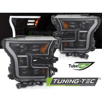 Přední světla s LED BAR pro FORD F150 MK13 2014-2017 černá