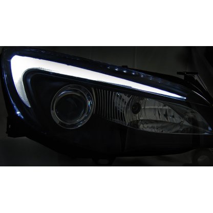 Přední světla s LED denními světla Opel Astra J 10-15 černá