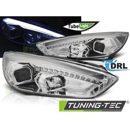 Přední světla s LED denními světly Ford Focus MK3 15- chrom