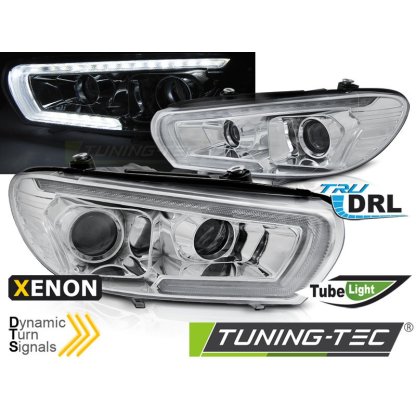 Přední světla s LED denními světly, LED dynamickým blinkrem VW Scirocco 08-14 xenon chromová