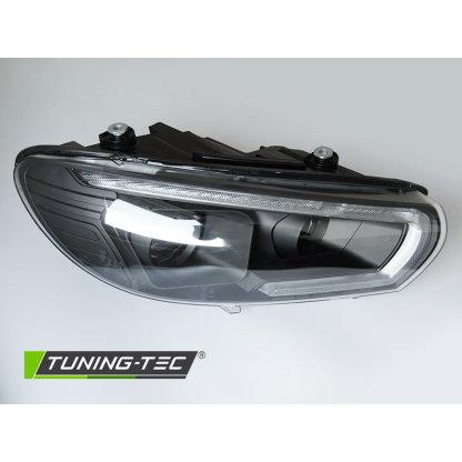 Přední světla s LED denními světly, LED dynamickým blinkrem VW Scirocco 14-17 černá