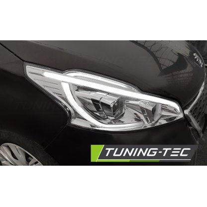 Přední světla s LED denními světly Peugeot 208 12-15 chrom