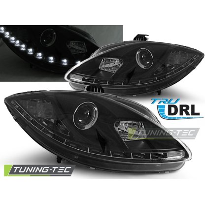 Přední světla s LED denními světly Seat Leon/Altea/Toledo 1P 09-13 černá
