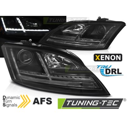 Přední světla s LED denními světly SEQ AUDI TT 8J 06-10 xenon AFS černá