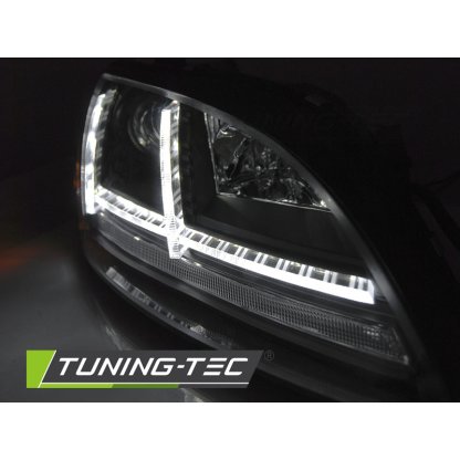 Přední světla s LED denními světly SEQ AUDI TT 8J 06-10 xenon AFS černá