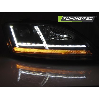 Přední světla s LED denními světly SEQ AUDI TT 8J 06-10 xenon AFS černá