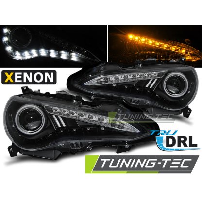Přední světla s LED denními světly Toyota GT86 černá