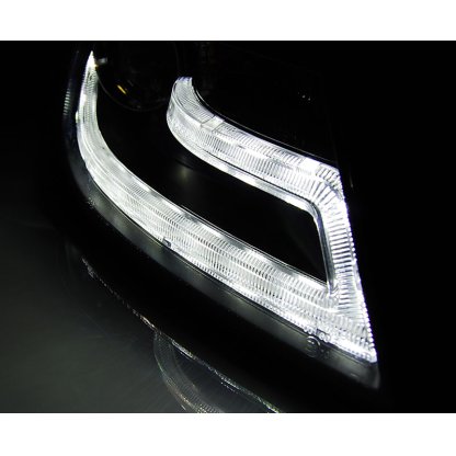 Přední světla s LED denními světly TubeLight Audi A4 B8 08-11 černá