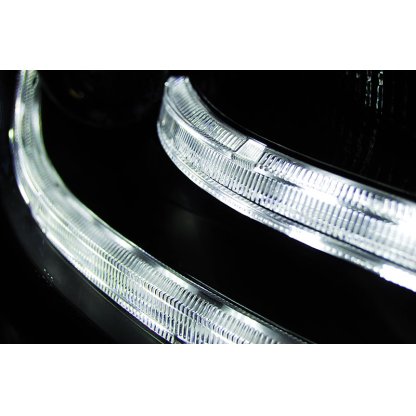 Přední světla s LED denními světly TubeLight Audi A4 B8 08-11 xenon černá