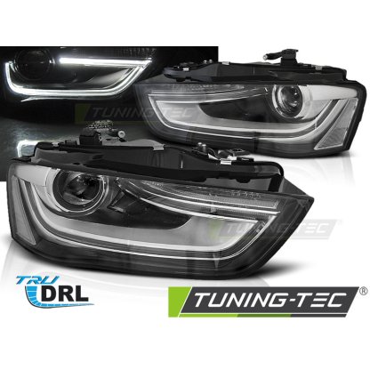 Přední světla s LED denními světly TubeLight Audi A4 B8 12-15 černá