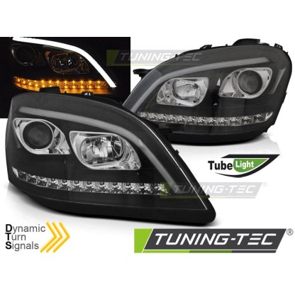 Přední světla s LED, dynamický blinkr Mercedes Benz W164 M-class 05-07 černá