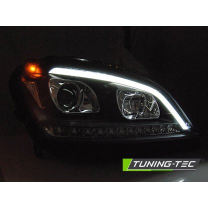 Přední světla s LED, dynamický blinkr Mercedes Benz W164 M-class 05-07 černá