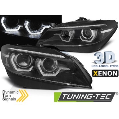Přední světla s LED dynamickým blinkrem, 3D LED Angel Eyes DRL BMW Z4 E89 09-13 xenon AFS černá