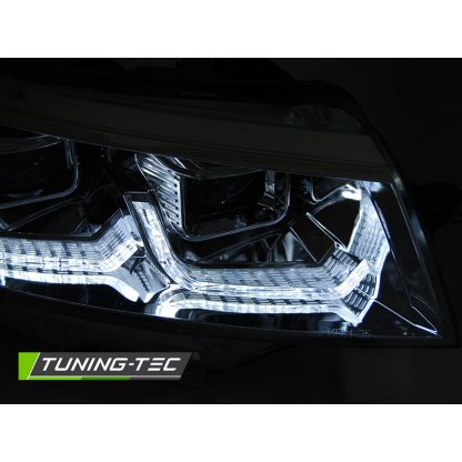 Přední světla s LED dynamickým blinkrem, denní svícení, pro VW T6.1 20- chromová