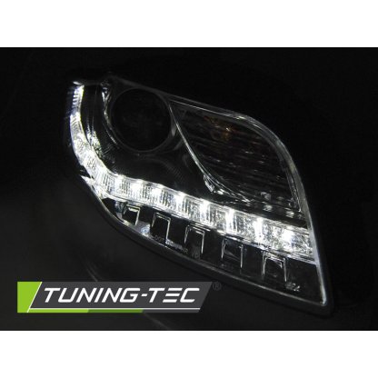 Přední světla s LED, LED blinkr AUDI A4 B7 04-08 chromová
