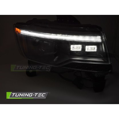 Přední světla s LED, LED denní světla, pro JEEP GRAND CHEROKEE 2014-2021 černá
