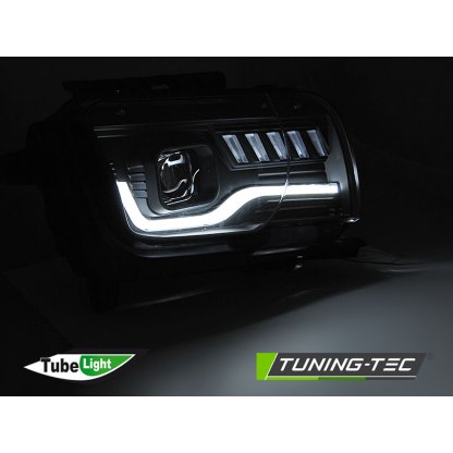 Přední světla s LED, LED dynamickým blinkrem Chevrolet Camaro 09-13 černá