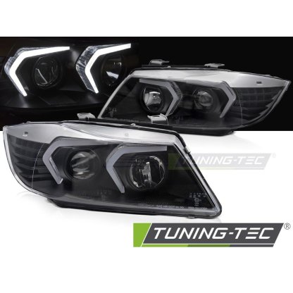 Přední světla s LED pro BMW E90/E91 2005-2008 černá