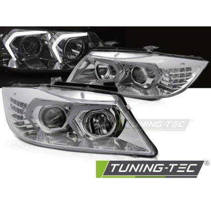 Přední světla s LED pro BMW E90/E91 2005-2008 chromová