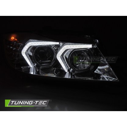 Přední světla s LED pro BMW E90/E91 2005-2008 chromová