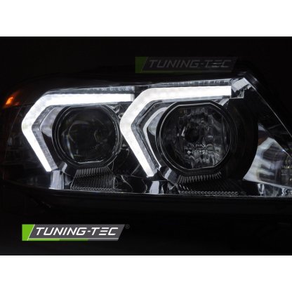Přední světla s LED pro BMW E90/E91 2005-2008 chromová