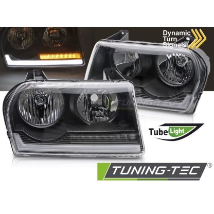 Přední světla s LED pro CHRYSLER 300 2005-2008 černá