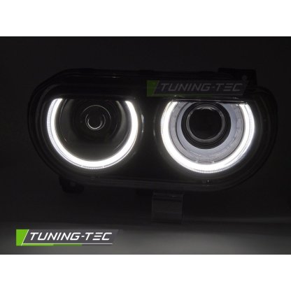 Přední světla s LED pro DODGE CHALLENGER 2008-2014 černá