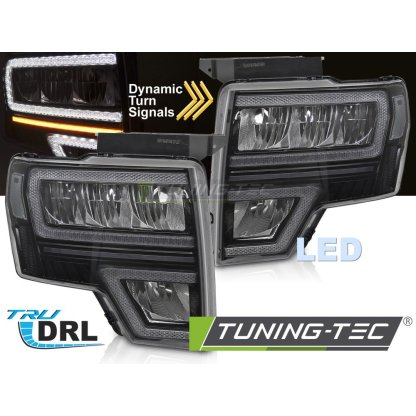 Přední světla s LED pro Ford F150 MK12 2008-2014 černá