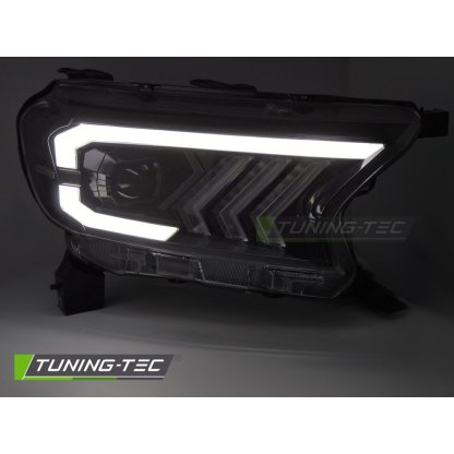 Přední světla s LED pro FORD RANGER V 2016-2022 černá