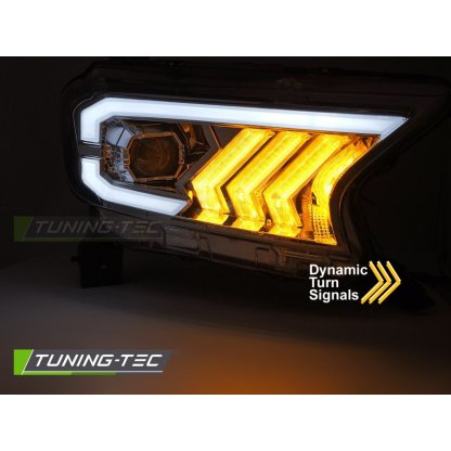 Přední světla s LED pro FORD RANGER V 2016-2022 chrom