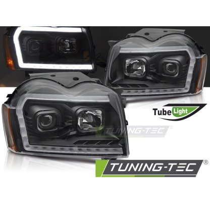 Přední světla s LED pro JEEP GRAND CHEROKEE 2005-2008 černé